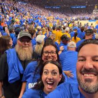 Jay Mauldin (right) takes a selfie along with Kyra Mauldin and Andrea and John Williams
