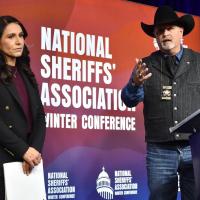 West introduces Gabbard at NSA Conference_story