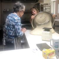 Making cinnamon rolls