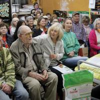 Chadwick talks with gardeners
