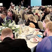 Supporters of Russell-Murray Hospice ate a fine meal at the Skirvin