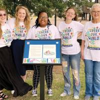 From left, Leslie Hindman, Bridgette Scheffler, Shae Frierson, Kamerin King and D’Ann Hartpence