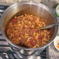 A pot of homemade goulash