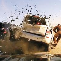 This still image from video shows Trooper Jesse Gregory being injured