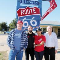 Eric Hughes, left along with Adam Hall, Carmen Hall and Robert Sanders