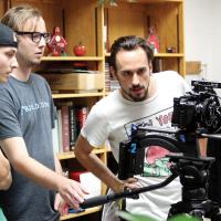 Director with camera