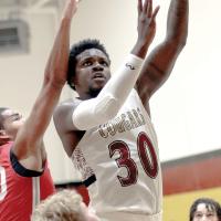 Jordan Kwende shoots a jumper
