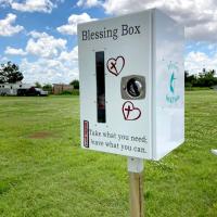 A new Blessing Box set up at King Electric