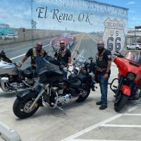 Members of the Latin American Motorcycle Association stopped by The Filling Station
