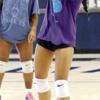 Mary Gonzalez makes a pass during a recent intrasquad scrimmage
