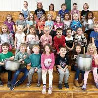 Kindergarten and first-grade students from Maple School
