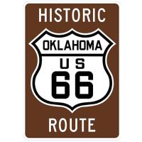 Revised historical Route 66 marker