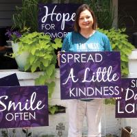 Melissa Prigmore has been planting signs of kindness in El Reno