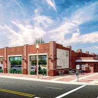 This artist’s rendering shows what the corner of the 200 block of South Choctaw and Sunset will look like