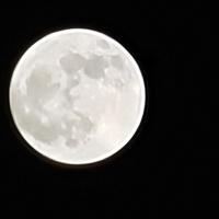 A full moon helped light up the sky Sunday night
