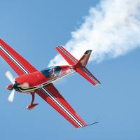 Mike Gallaway pulls his plane out of a dive