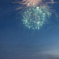 Residents lined the banks of Lake El Reno for the delayed fireworks