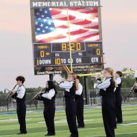 El Reno High School honors the United States of America at each home game 