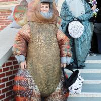 Benjamin and Chandler Rittenhouse donned the dino look