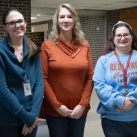 From left, Erin Karl, Elise McCauley and Kristin Winterrowd