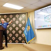 Tim Tipton explains realignment of Oklahoma Highway Patrol troopers
