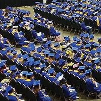 Epic Charter students are seen at the school's graduation ceremony