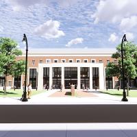 Artist rendering for the New Frontiers Agricultural Hall at OSU