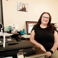 Katrina Harris pauses for a recent photo in her Oklahoma City office