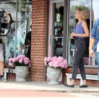 Allison McAtee and Randy Wayne shoot a scene from Cheer For Your Life