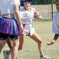 Conley Knapp runs the football on a sweep play
