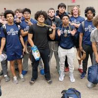 Members of El Reno High School’s boys powerlifting team