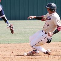 Nico Kuplik slides into second base