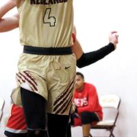 Ty’reek Johnson shoots a fast-break layup
