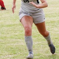 Malia Maple chases down a loose ball