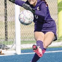 Jordan Wentworth follows through on a kick
