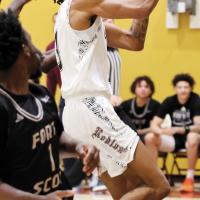 Justice Johnson takes the ball to the glass
