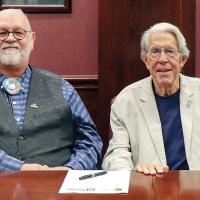 RCC President Jack Bryant, left, and USAO President John Feaver