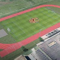 A rendering of the proposed soccer field and track at Redlands