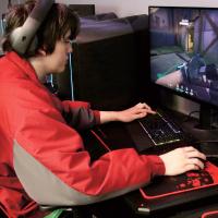William Taylor practices an online video game