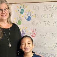Riverside fourth-grade teacher Melissa Sparks with Nahla Cabrera