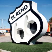 The Route 66 monument in downtown El Reno