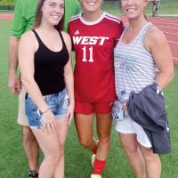 Caroline Huber scored one of the West’s two goals in the win