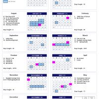 Back to School Calendar 2020-2021