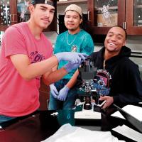 Ethan Ramos, Matthew Brambila and Diante Palmer