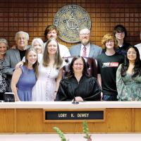 Judge Lory Dewey with members of her extended family