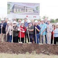Blessing Baskets supporters gathered to break ground on the new food pantry site