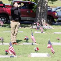 William Newman performed Taps at the Memorial Day ceremony