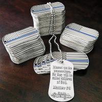 The type of dog-tag necklaces sent to the El Reno Police Department in honor of fallen Sgt. Thomas Duran