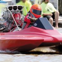 Todd Ebert glides over Lake El Reno