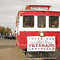 The Heritage Express Trolley will carry honored veterans along the parade route
